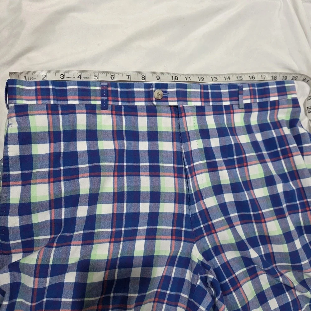 Peter‎ Millar Mens Plaid Golf Shorts Size 40 Us Open Sporty Athleisure